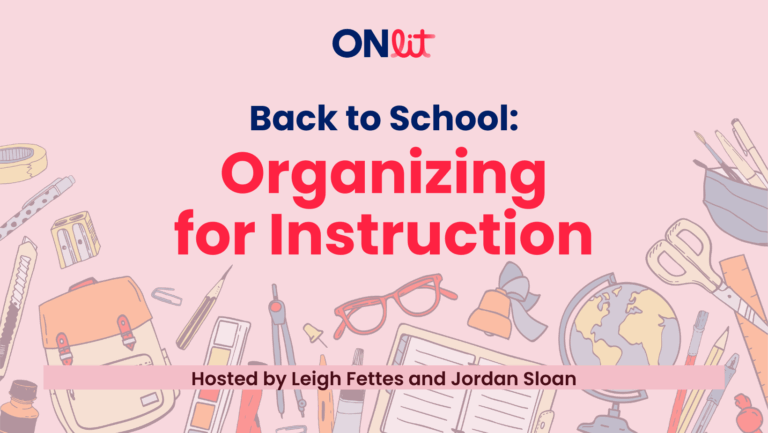 Back to School: Organizing for Instruction