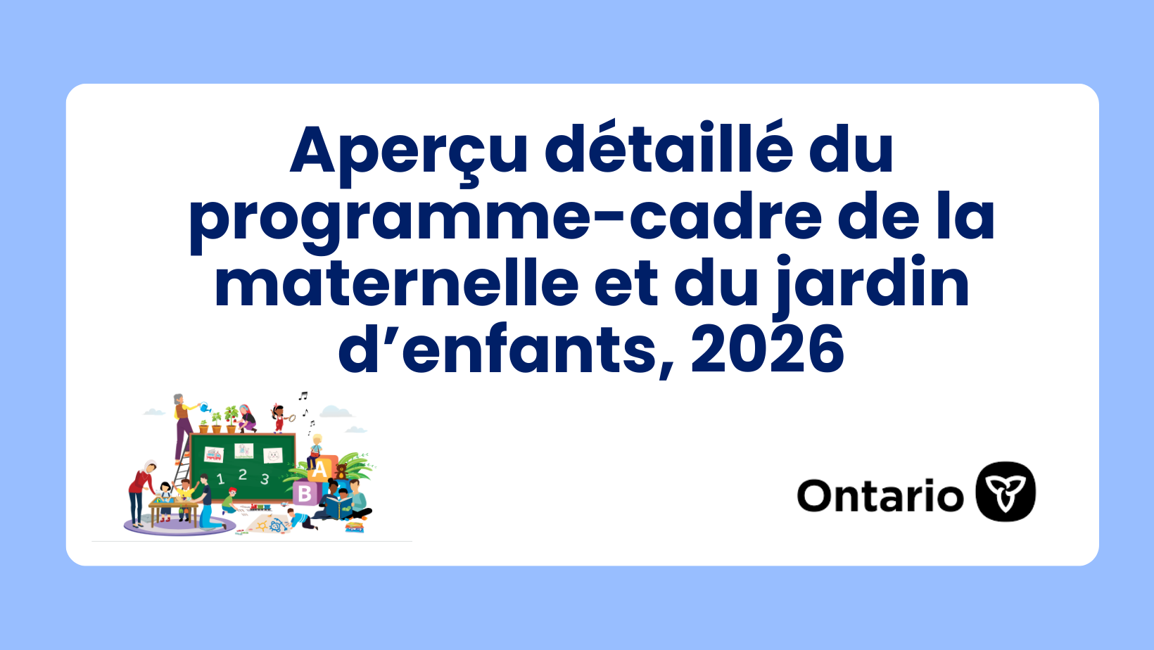 Aperçu détaillé du programme-cadre de la maternelle et du jardin d’enfants, 2026